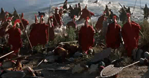 L'issue de la 1e bataille dans The 300 Spartans